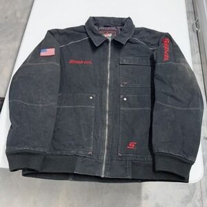 Snap-on Tools Black Canvas Work Jacket Choko Authentic Apparel Mens Large L